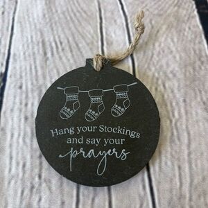 Engraved 3 inch Slate Christmas Ornament -  Prayers‎